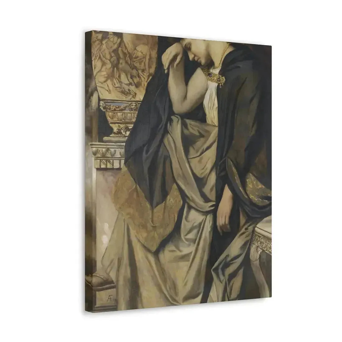 Anselm Feuerbach (1829-1880) Medea an der Urne 1873 - Canvas Wall Art - The Sticker Space