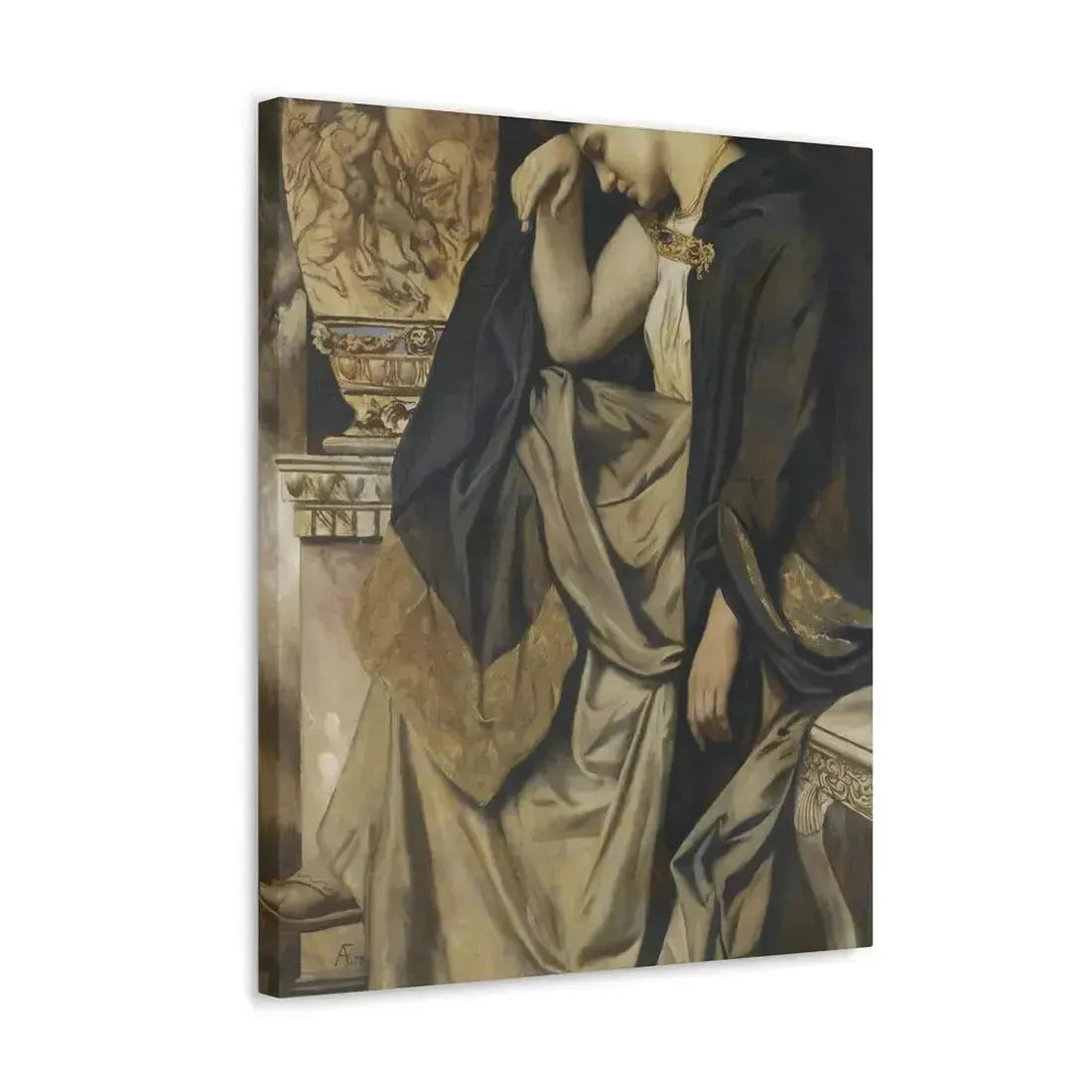 Anselm Feuerbach (1829-1880) Medea an der Urne 1873 - Canvas Wall Art - The Sticker Space