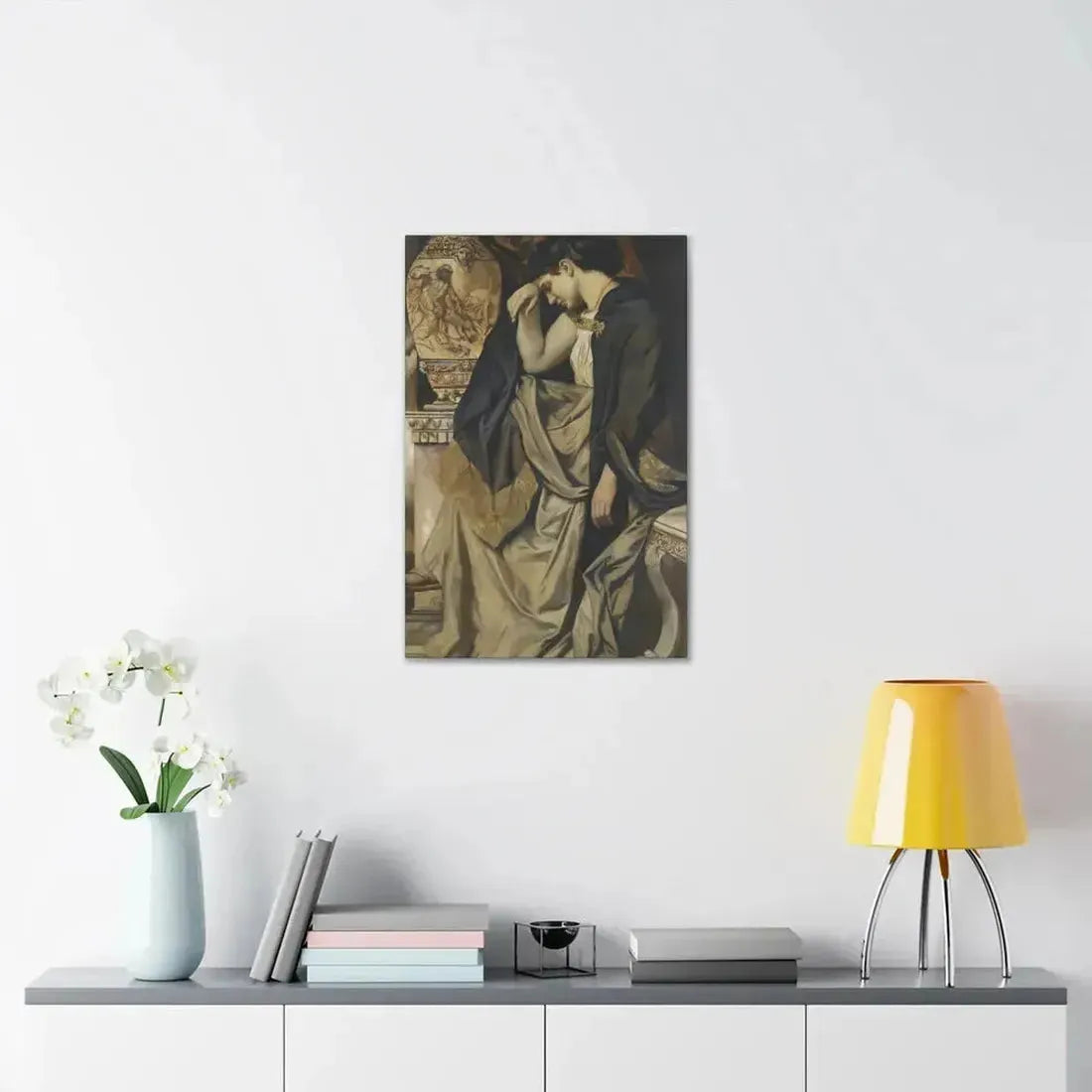 Anselm Feuerbach (1829-1880) Medea an der Urne 1873 - Canvas Wall Art - The Sticker Space