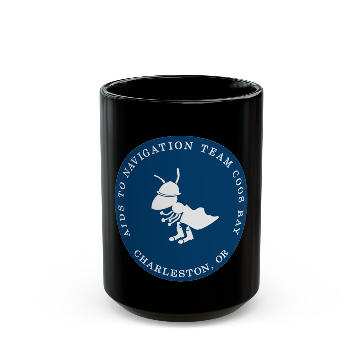 ANT Coos Bay Charleston OR (U.S. Coast Guard) Black Coffee Mug-15oz-The Sticker Space