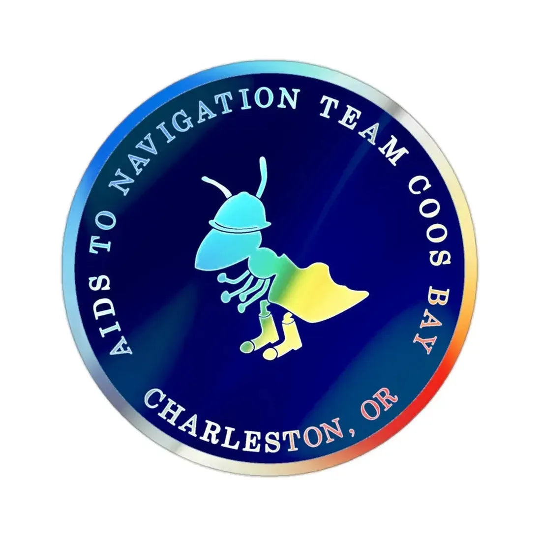 ANT Coos Bay Charleston OR (U.S. Coast Guard) Holographic STICKER Die-Cut Vinyl Decal 2 Inch Holographic - The Sticker Space