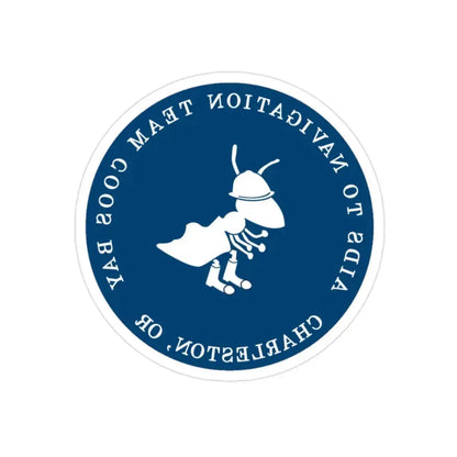 ANT Coos Bay Charleston OR (U.S. Coast Guard) REVERSE PRINT Transparent Die-Cut STICKER 2 Inch Die-Cut Transparent - The Sticker Space