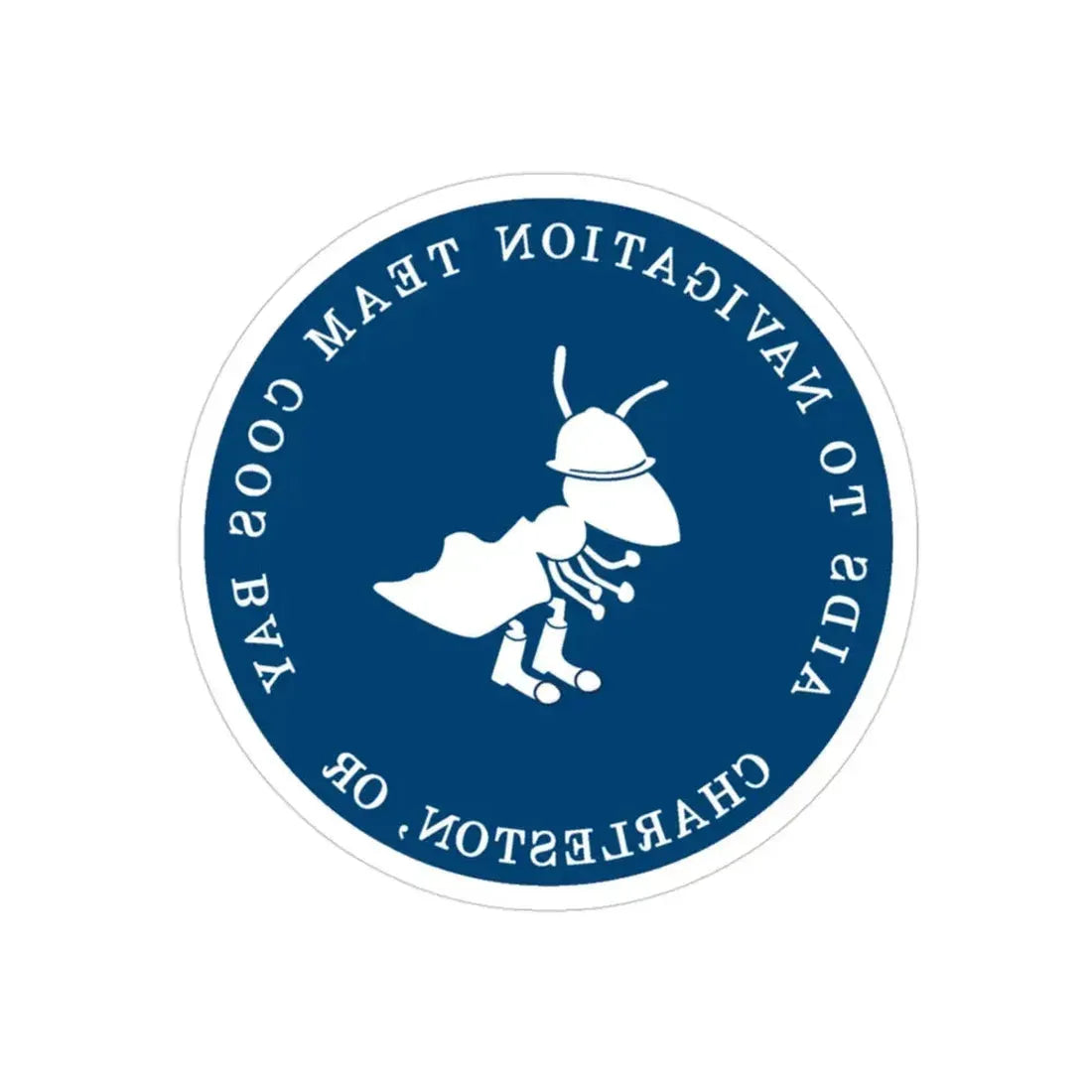 ANT Coos Bay Charleston OR (U.S. Coast Guard) REVERSE PRINT Transparent Die-Cut STICKER 3 Inch Die-Cut Transparent - The Sticker Space