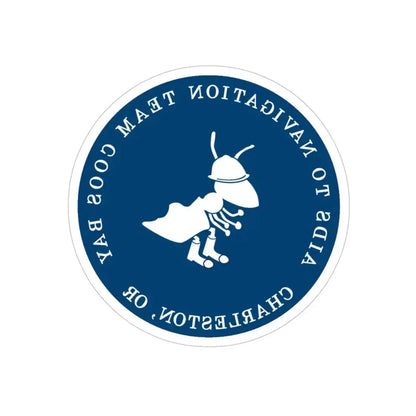 ANT Coos Bay Charleston OR (U.S. Coast Guard) REVERSE PRINT Transparent Die-Cut STICKER 4 Inch Die-Cut Transparent - The Sticker Space