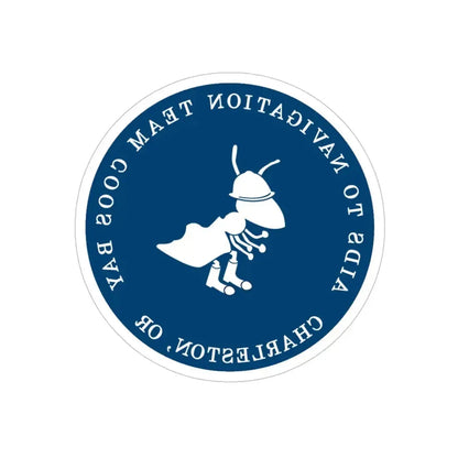 ANT Coos Bay Charleston OR (U.S. Coast Guard) REVERSE PRINT Transparent Die-Cut STICKER 5 Inch Die-Cut Transparent - The Sticker Space