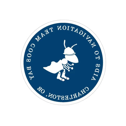 ANT Coos Bay Charleston OR (U.S. Coast Guard) REVERSE PRINT Transparent Die-Cut STICKER - The Sticker Space