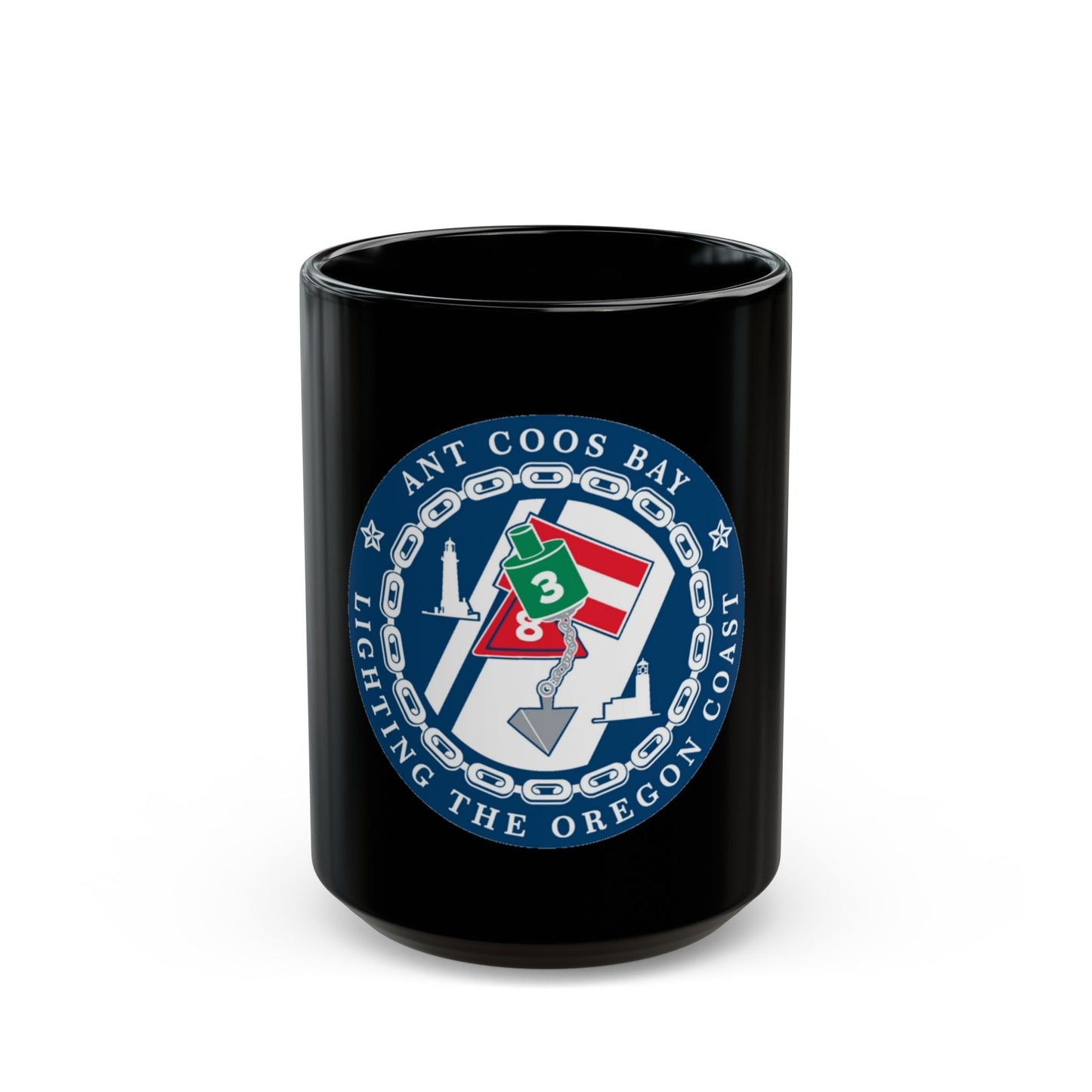 ANT Coos Bay Oregon (U.S. Coast Guard) Black Coffee Mug-15oz-The Sticker Space