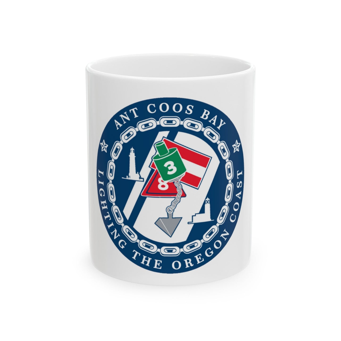 ANT Coos Bay Oregon (U.S. Coast Guard) White Coffee Mug-11oz-The Sticker Space