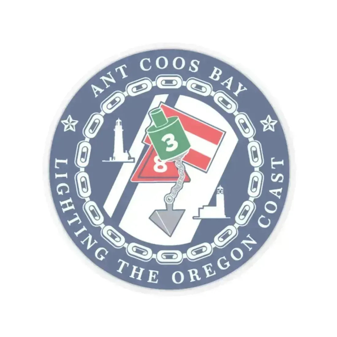 ANT Coos Bay Oregon (U.S. Coast Guard) STICKER Vinyl Kiss-Cut Decal 2 Inch Transparent - The Sticker Space