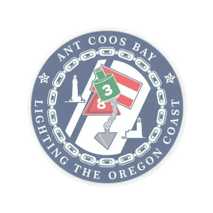 ANT Coos Bay Oregon (U.S. Coast Guard) STICKER Vinyl Kiss-Cut Decal 2 Inch Transparent - The Sticker Space
