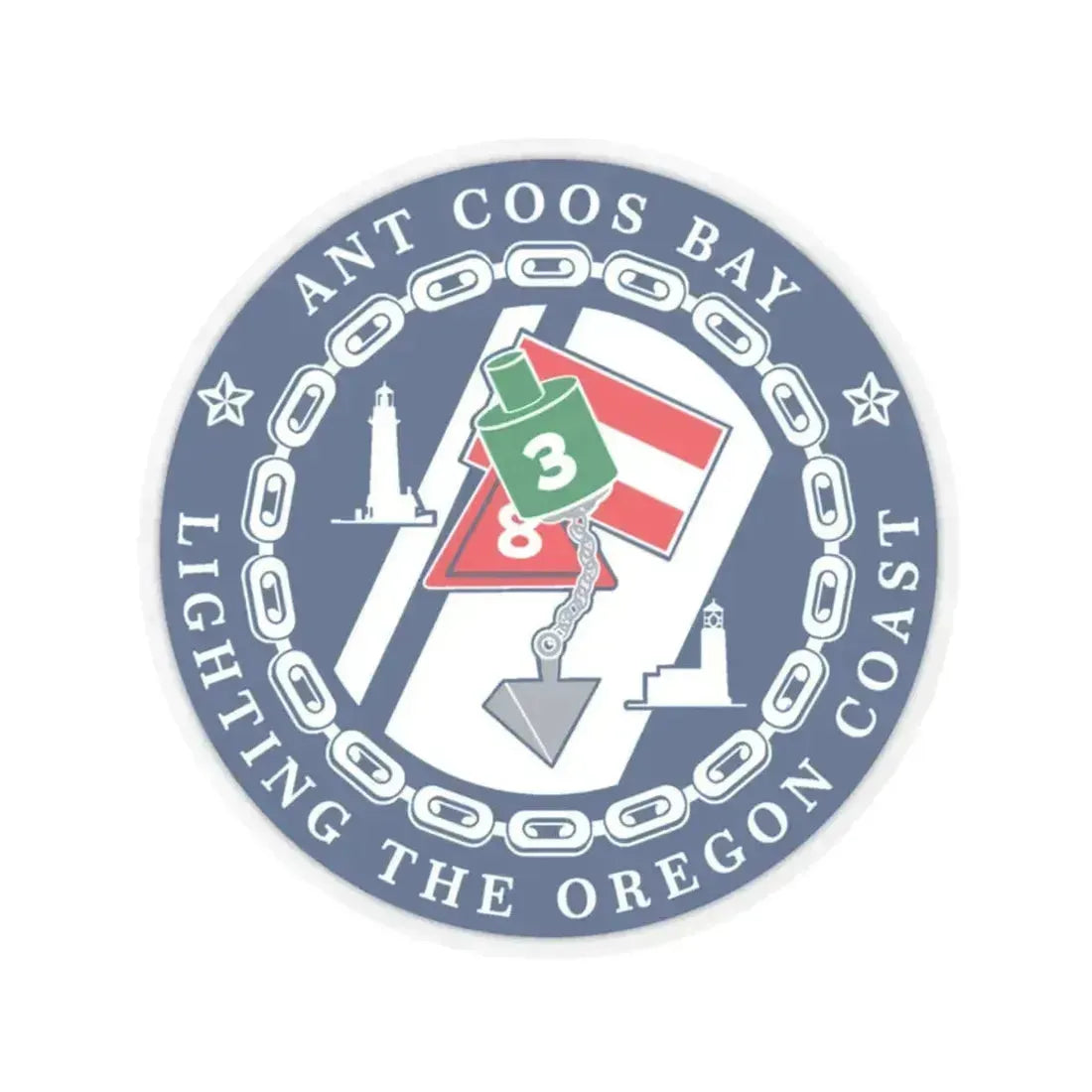 ANT Coos Bay Oregon (U.S. Coast Guard) STICKER Vinyl Kiss-Cut Decal 4 Inch Transparent - The Sticker Space