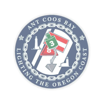 ANT Coos Bay Oregon (U.S. Coast Guard) STICKER Vinyl Kiss-Cut Decal 6 Inch Transparent - The Sticker Space
