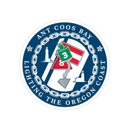 ANT Coos Bay Oregon (U.S. Coast Guard) Transparent STICKER Die-Cut Vinyl Decal 3 Inch - The Sticker Space