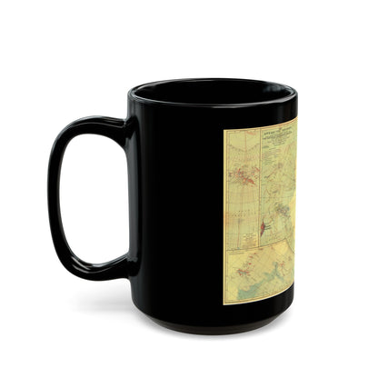 Antarctic Regions (1932) (Map) Black Coffee Mug-The Sticker Space