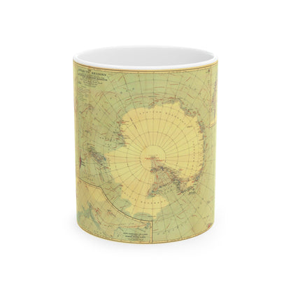 Antarctic Regions (1932) (Map) White Coffee Mug-11oz-The Sticker Space