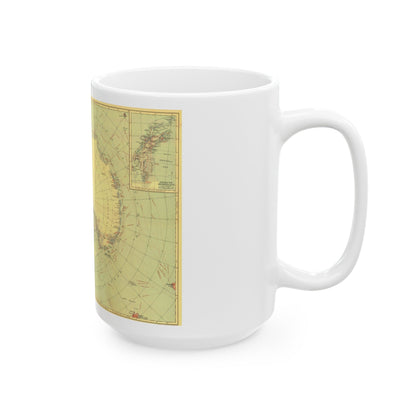 Antarctic Regions (1932) (Map) White Coffee Mug-The Sticker Space