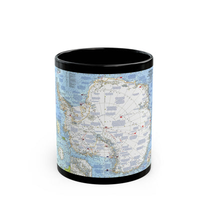 Antarctica (1963) (Map) Black Coffee Mug-11oz-The Sticker Space