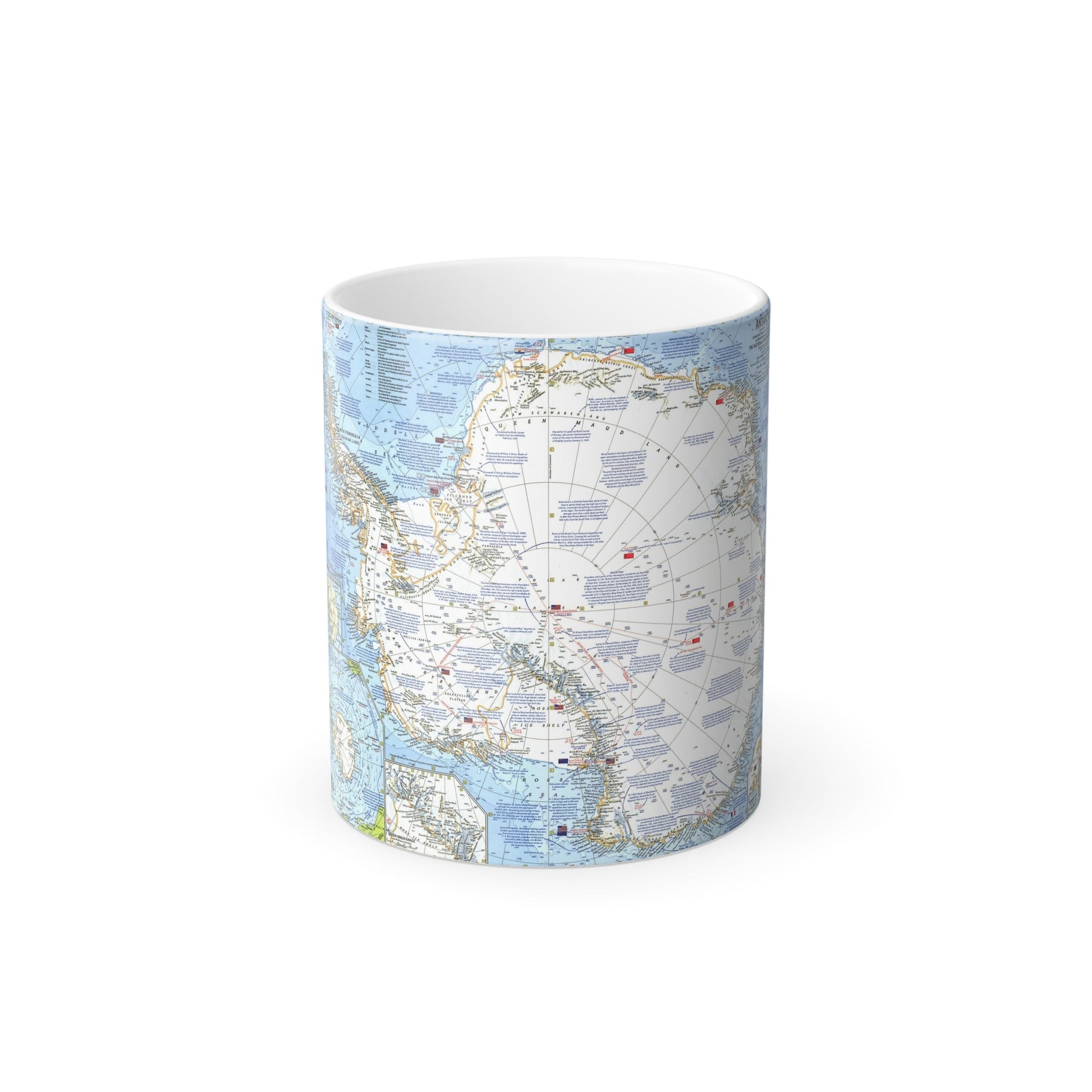 Antarctica (1963) (Map) Color Changing Mug 11oz-11oz-The Sticker Space