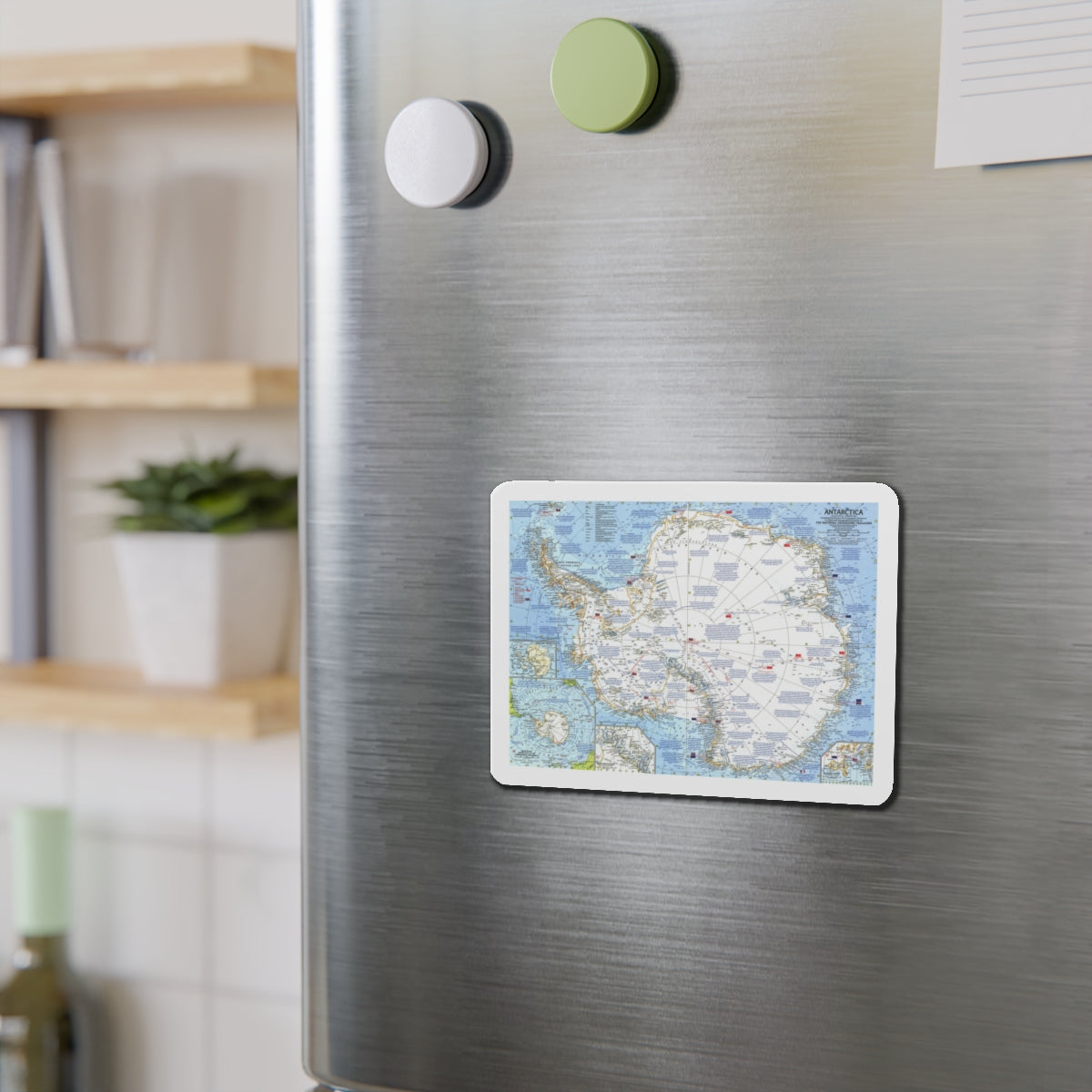 Antarctica (1963) (Map) Refrigerator Magnet-The Sticker Space