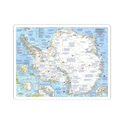 Antarctica (1963) (Map) STICKER Vinyl Kiss-Cut Decal 2 Inch White - The Sticker Space