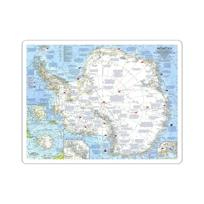 Antarctica (1963) (Map) STICKER Vinyl Kiss-Cut Decal 6 Inch White - The Sticker Space