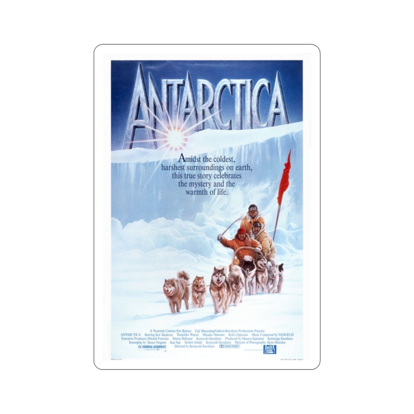 Antarctica 1984 Movie Poster STICKER Vinyl Die-Cut Decal-2 Inch-The Sticker Space