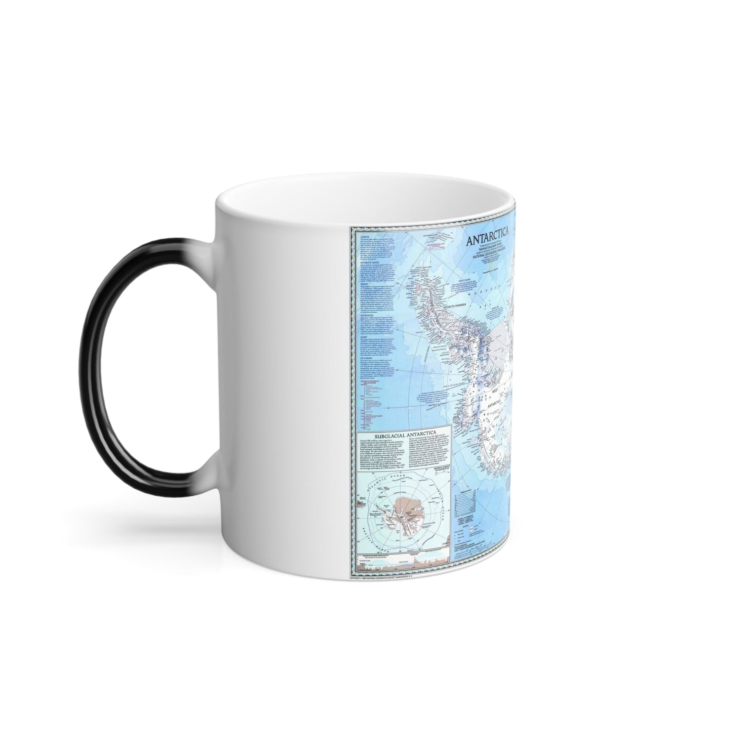 Antarctica (1987) (Map) Color Changing Mug 11oz-11oz-The Sticker Space