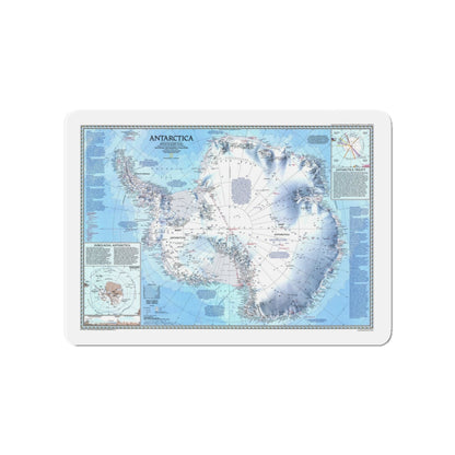 Antarctica (1987) (Map) Refrigerator Magnet-4" x 4"-The Sticker Space