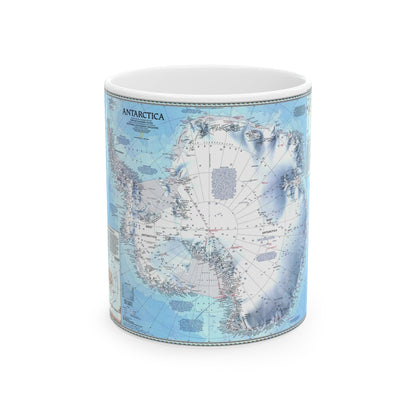 Antarctica (1987) (Map) White Coffee Mug-11oz-The Sticker Space