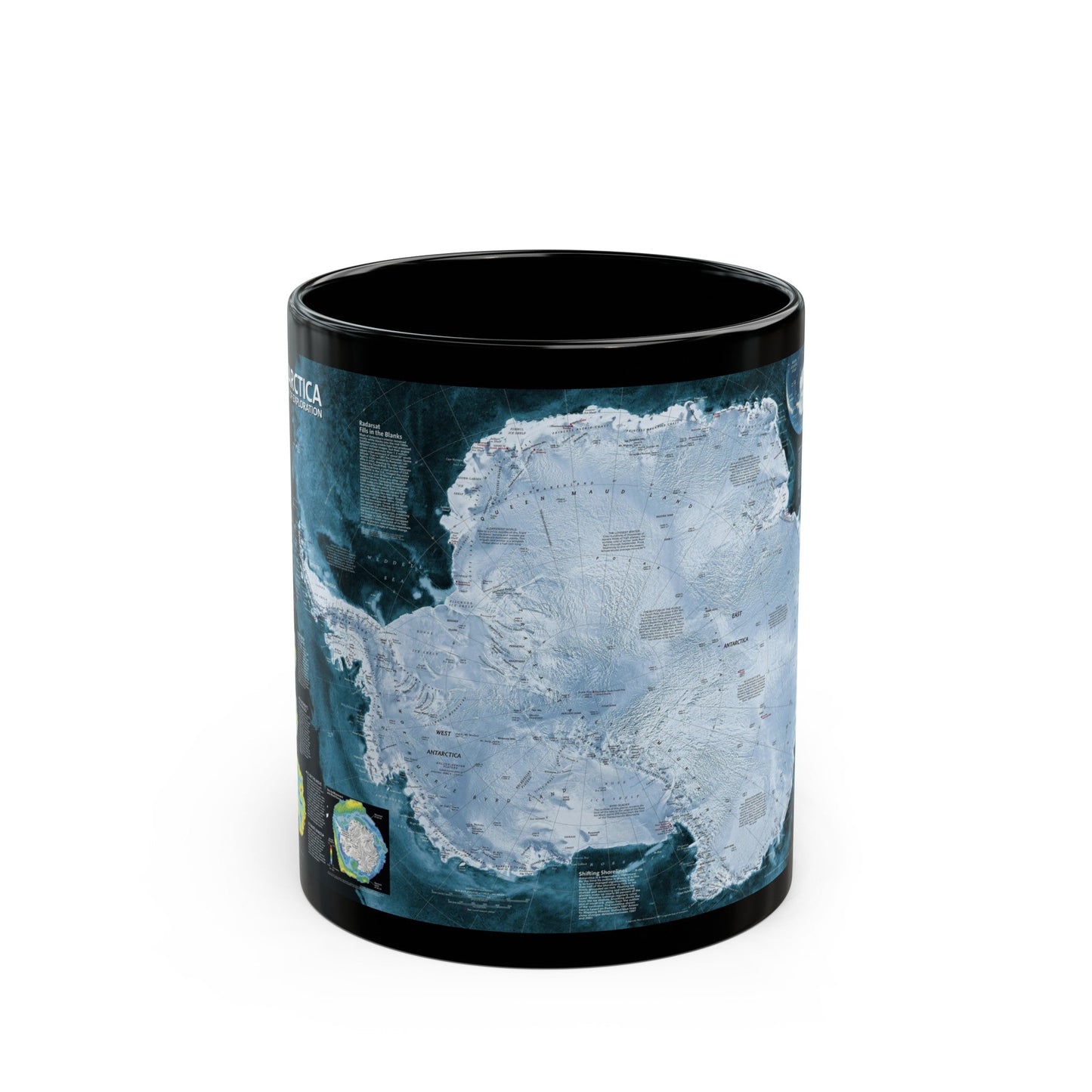 Antarctica (2002) (Map) Black Coffee Mug-11oz-The Sticker Space