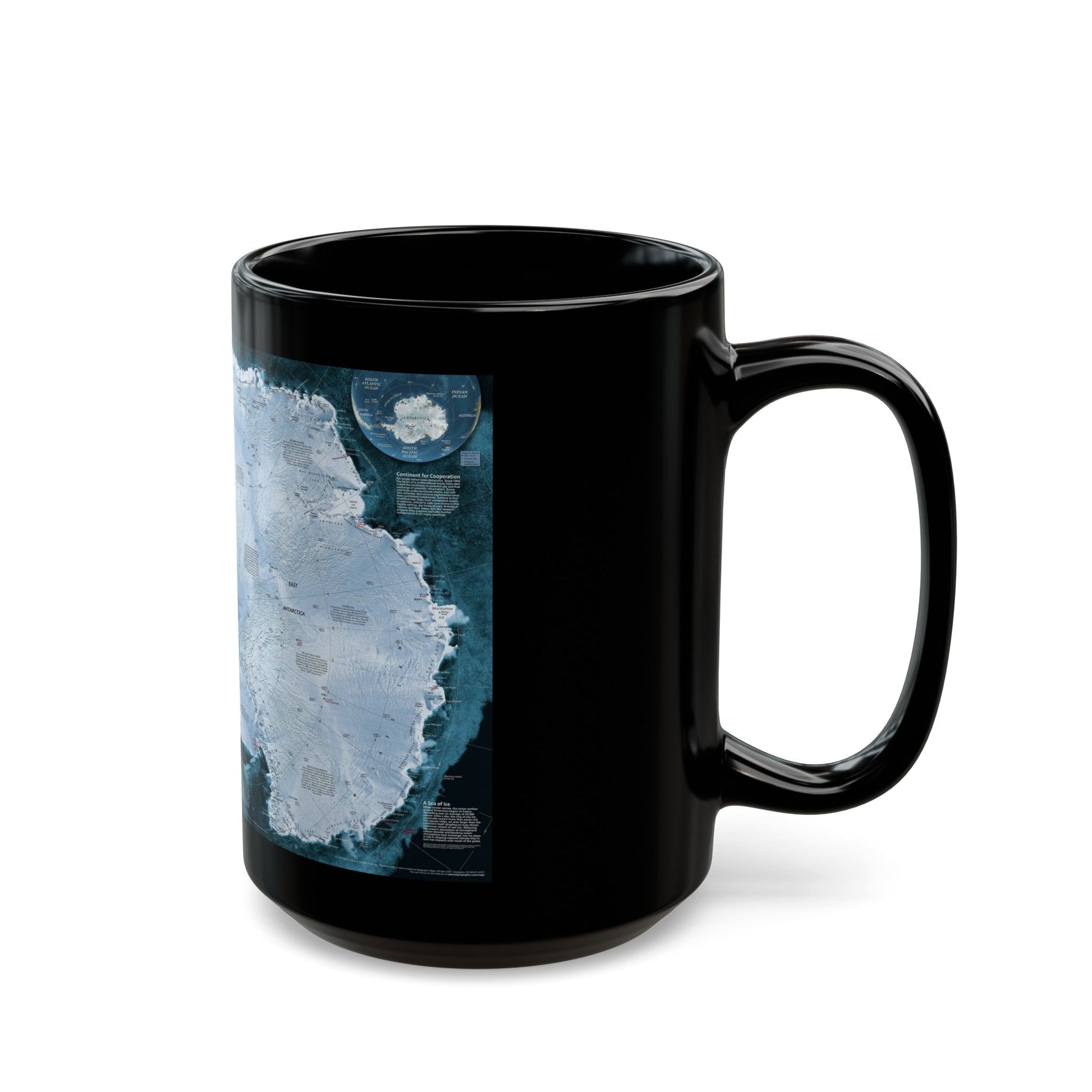 Antarctica (2002) (Map) Black Coffee Mug-The Sticker Space