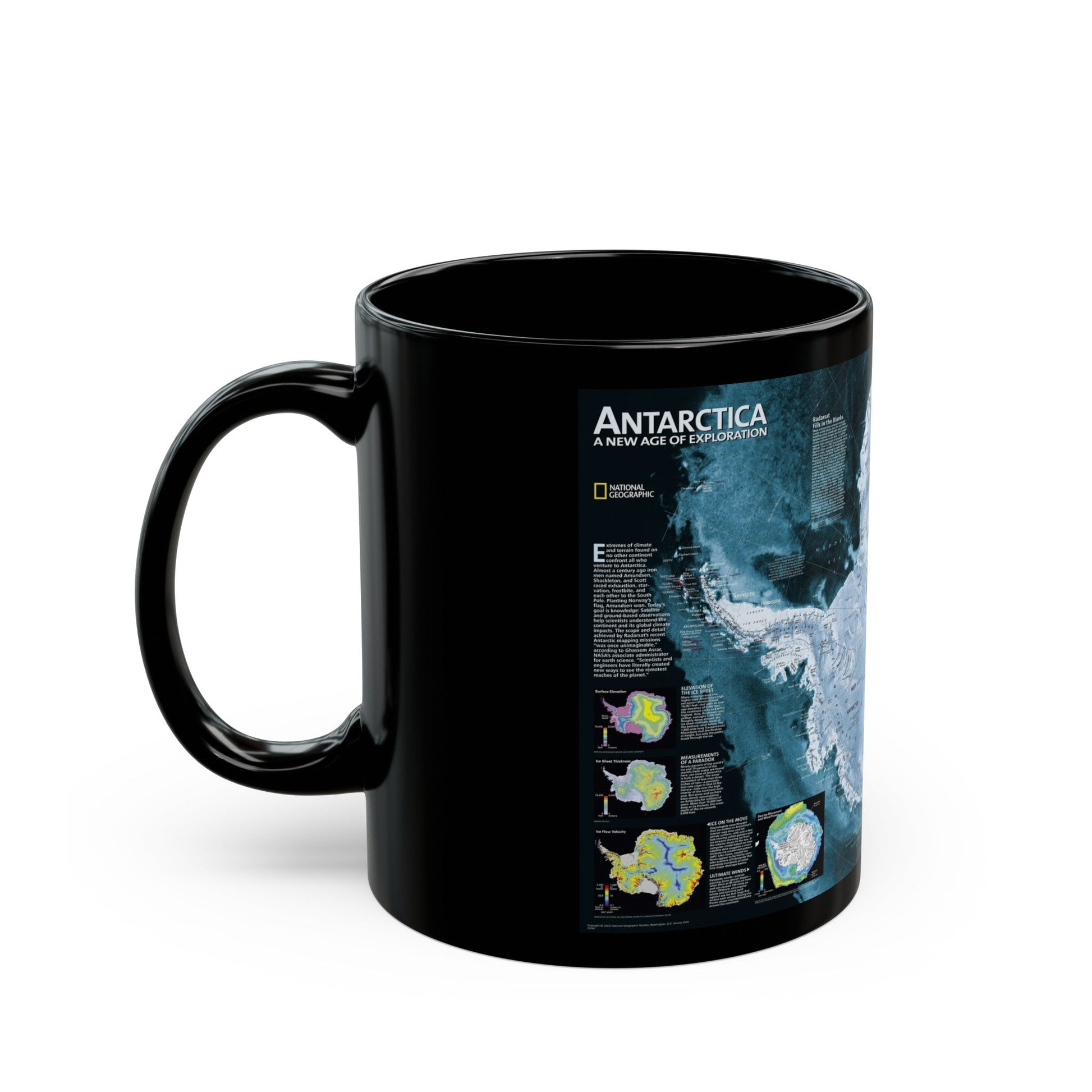 Antarctica (2002) (Map) Black Coffee Mug-The Sticker Space