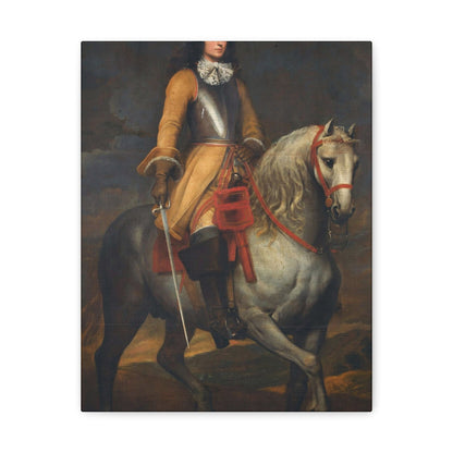 Anthony van Dyck (1599-1641) Equestrian portrait of a general of the Holy Roman Empire - Canvas Wall Art-11″ x 14″-The Sticker Space