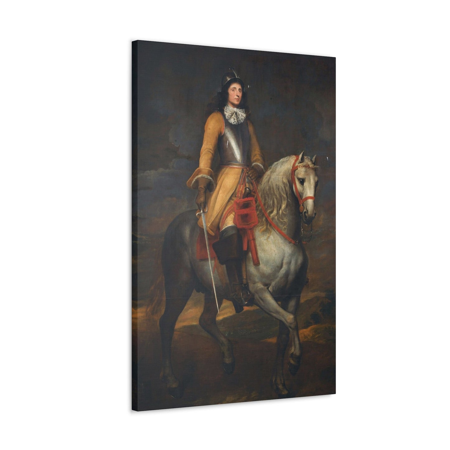 Anthony van Dyck (1599-1641) Equestrian portrait of a general of the Holy Roman Empire - Canvas Wall Art-The Sticker Space