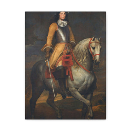 Anthony van Dyck (1599-1641) Equestrian portrait of a general of the Holy Roman Empire - Canvas Wall Art-12″ x 16″-The Sticker Space