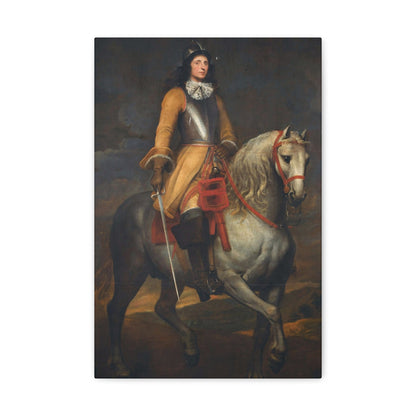 Anthony van Dyck (1599-1641) Equestrian portrait of a general of the Holy Roman Empire - Canvas Wall Art-12" x 18"-The Sticker Space