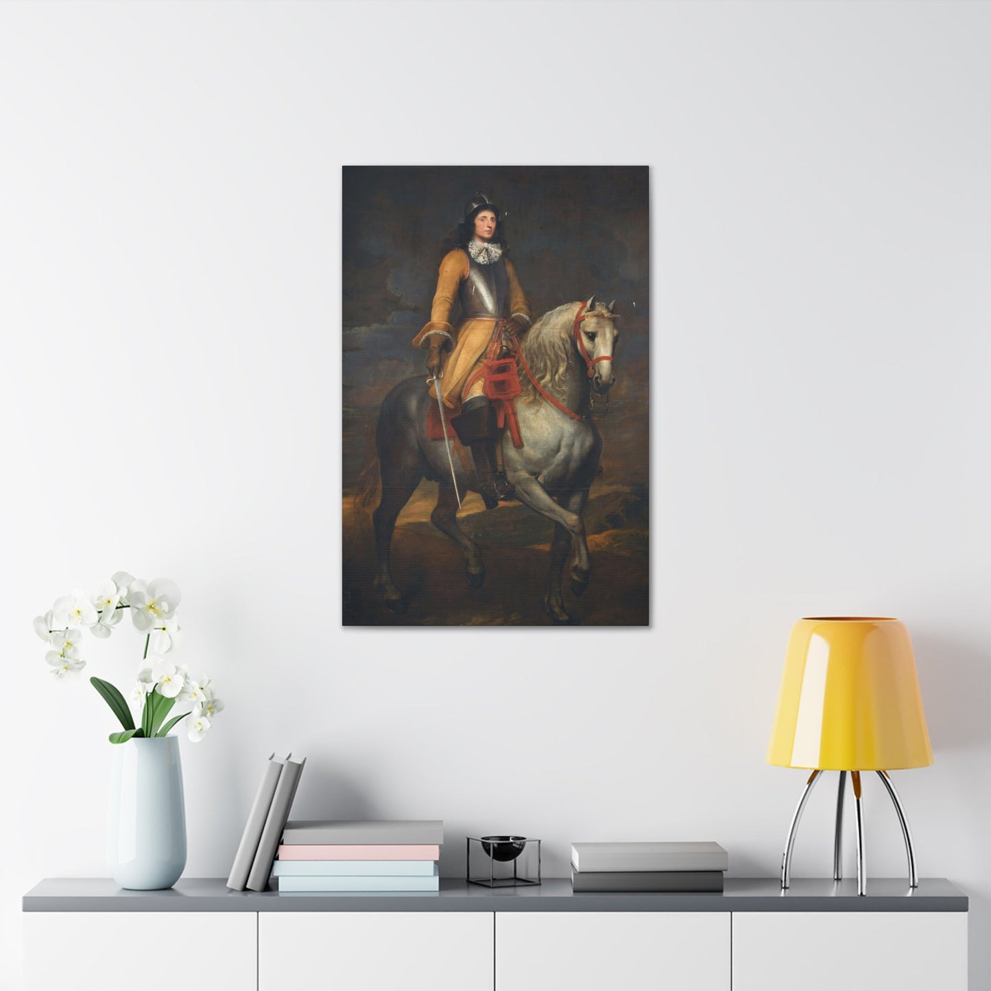 Anthony van Dyck (1599-1641) Equestrian portrait of a general of the Holy Roman Empire - Canvas Wall Art-The Sticker Space