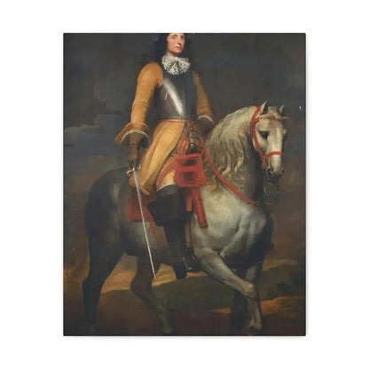 Anthony van Dyck (1599-1641) Equestrian portrait of a general of the Holy Roman Empire - Canvas Wall Art 16″ x 20″ 1.25" - The Sticker Space
