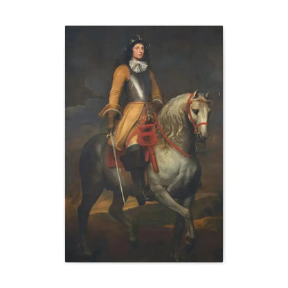 Anthony van Dyck (1599-1641) Equestrian portrait of a general of the Holy Roman Empire - Canvas Wall Art 16″ x 24″ 1.25" - The Sticker Space