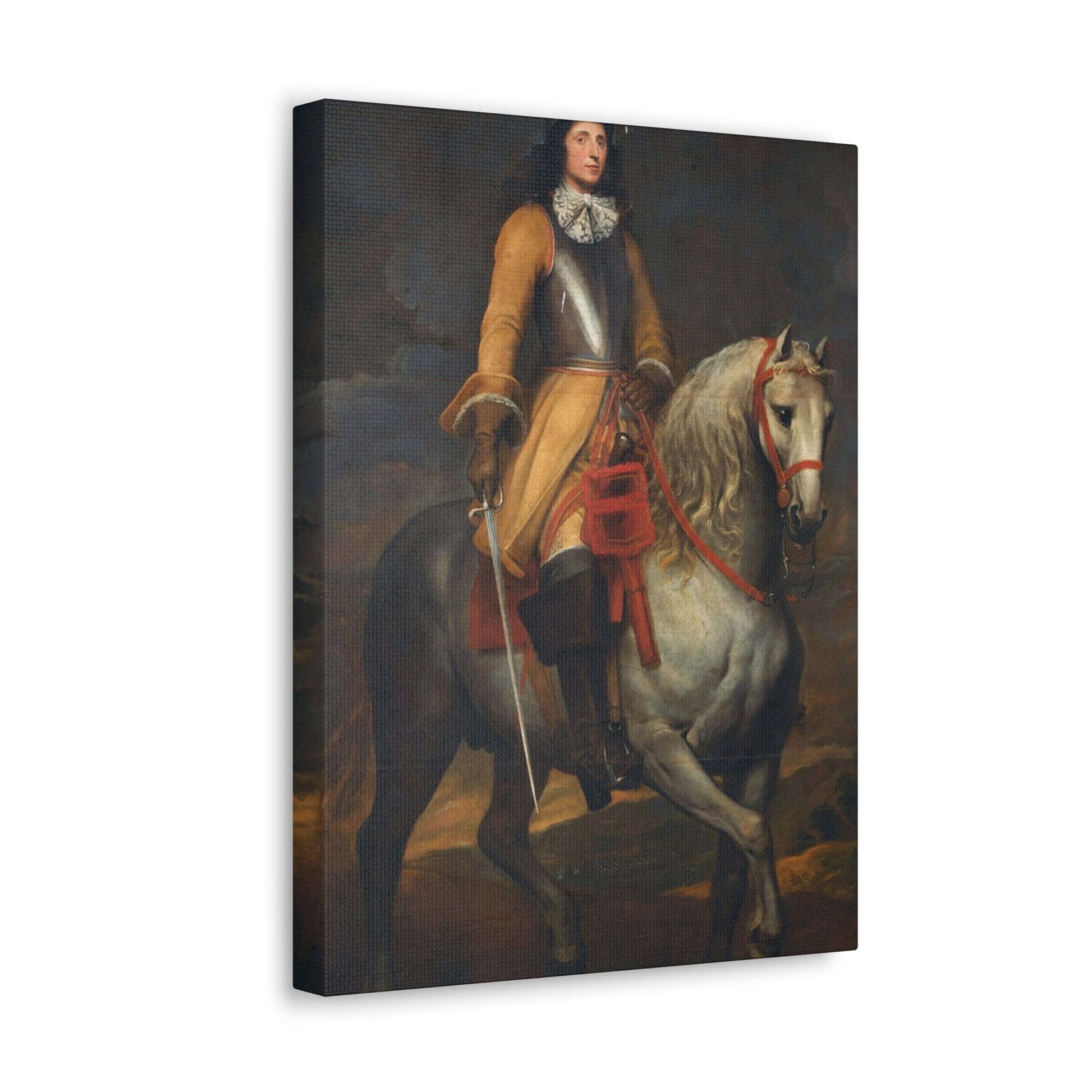 Anthony van Dyck (1599-1641) Equestrian portrait of a general of the Holy Roman Empire - Canvas Wall Art-The Sticker Space