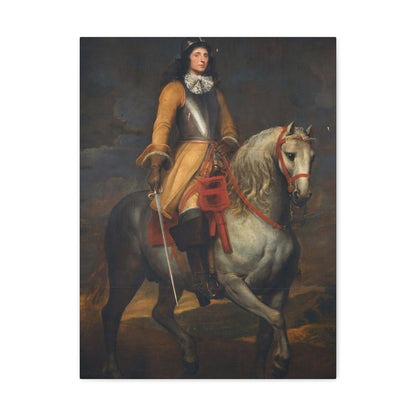 Anthony van Dyck (1599-1641) Equestrian portrait of a general of the Holy Roman Empire - Canvas Wall Art-18″ x 24″-The Sticker Space