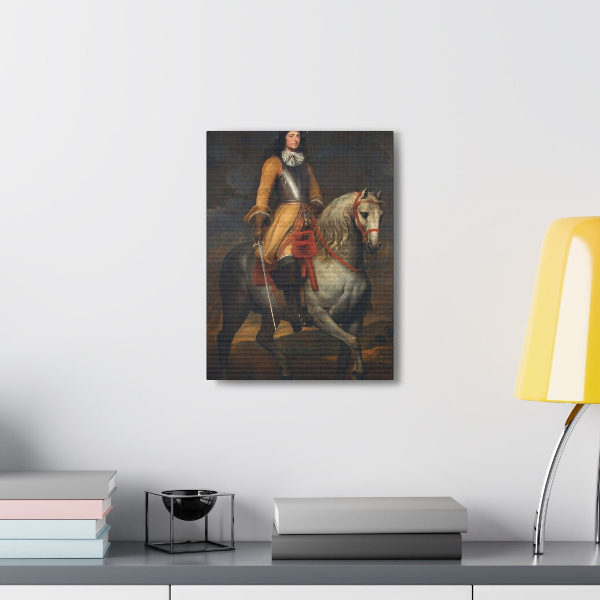 Anthony van Dyck (1599-1641) Equestrian portrait of a general of the Holy Roman Empire - Canvas Wall Art-The Sticker Space