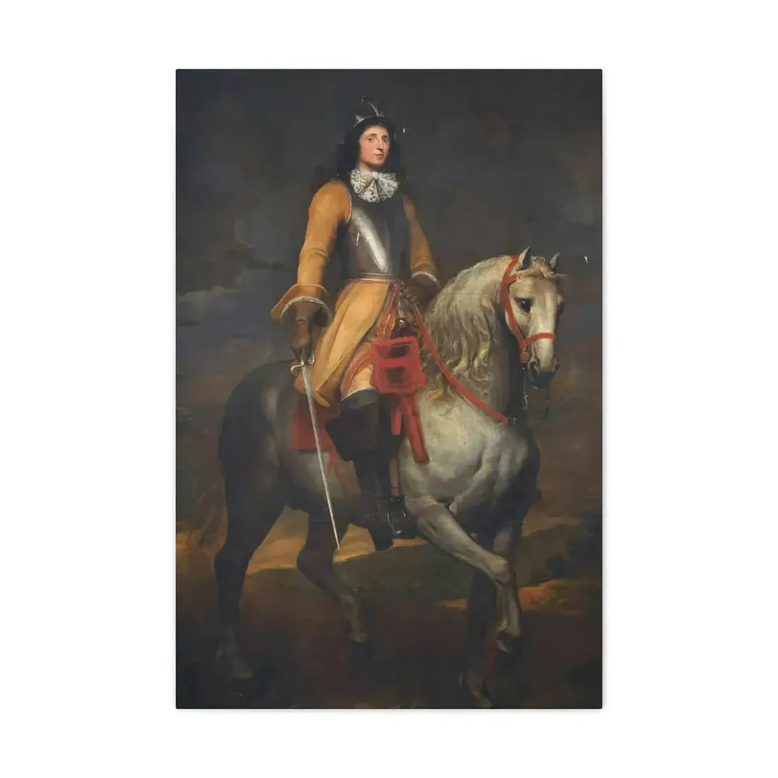 Anthony van Dyck (1599-1641) Equestrian portrait of a general of the Holy Roman Empire - Canvas Wall Art 20″ x 30″ 1.25" - The Sticker Space