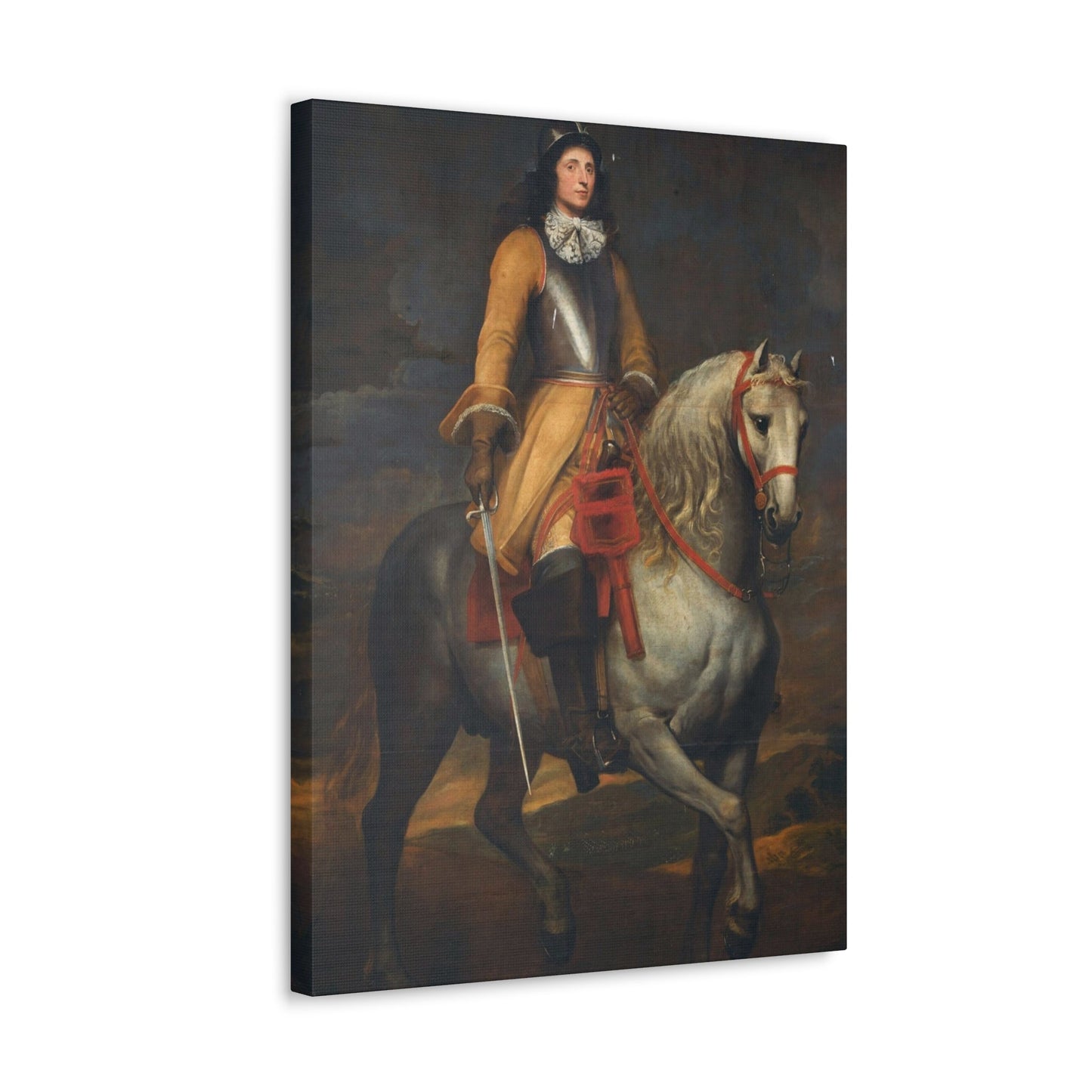 Anthony van Dyck (1599-1641) Equestrian portrait of a general of the Holy Roman Empire - Canvas Wall Art-The Sticker Space