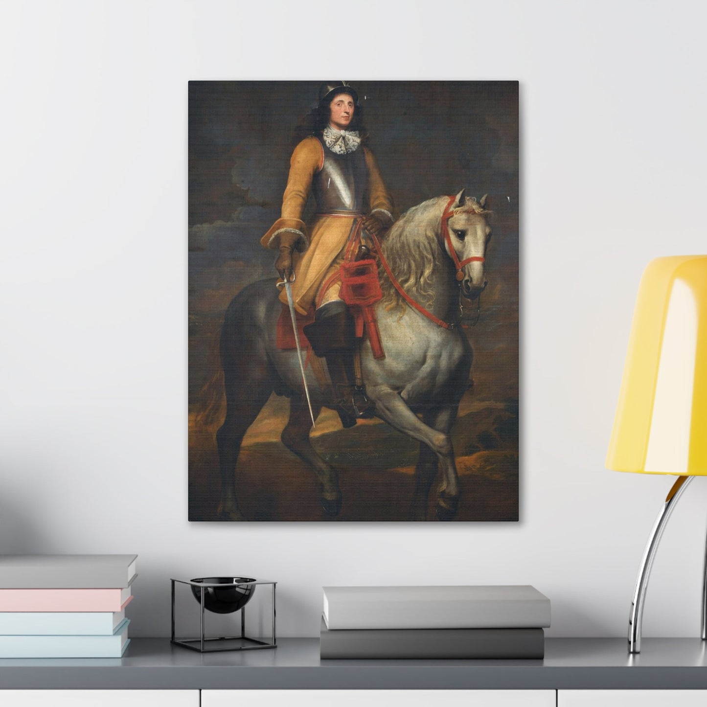 Anthony van Dyck (1599-1641) Equestrian portrait of a general of the Holy Roman Empire - Canvas Wall Art-The Sticker Space