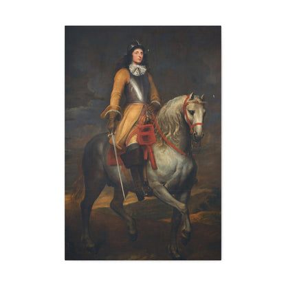 Anthony van Dyck (1599-1641) Equestrian portrait of a general of the Holy Roman Empire - Canvas Wall Art-24″ x 36″-The Sticker Space