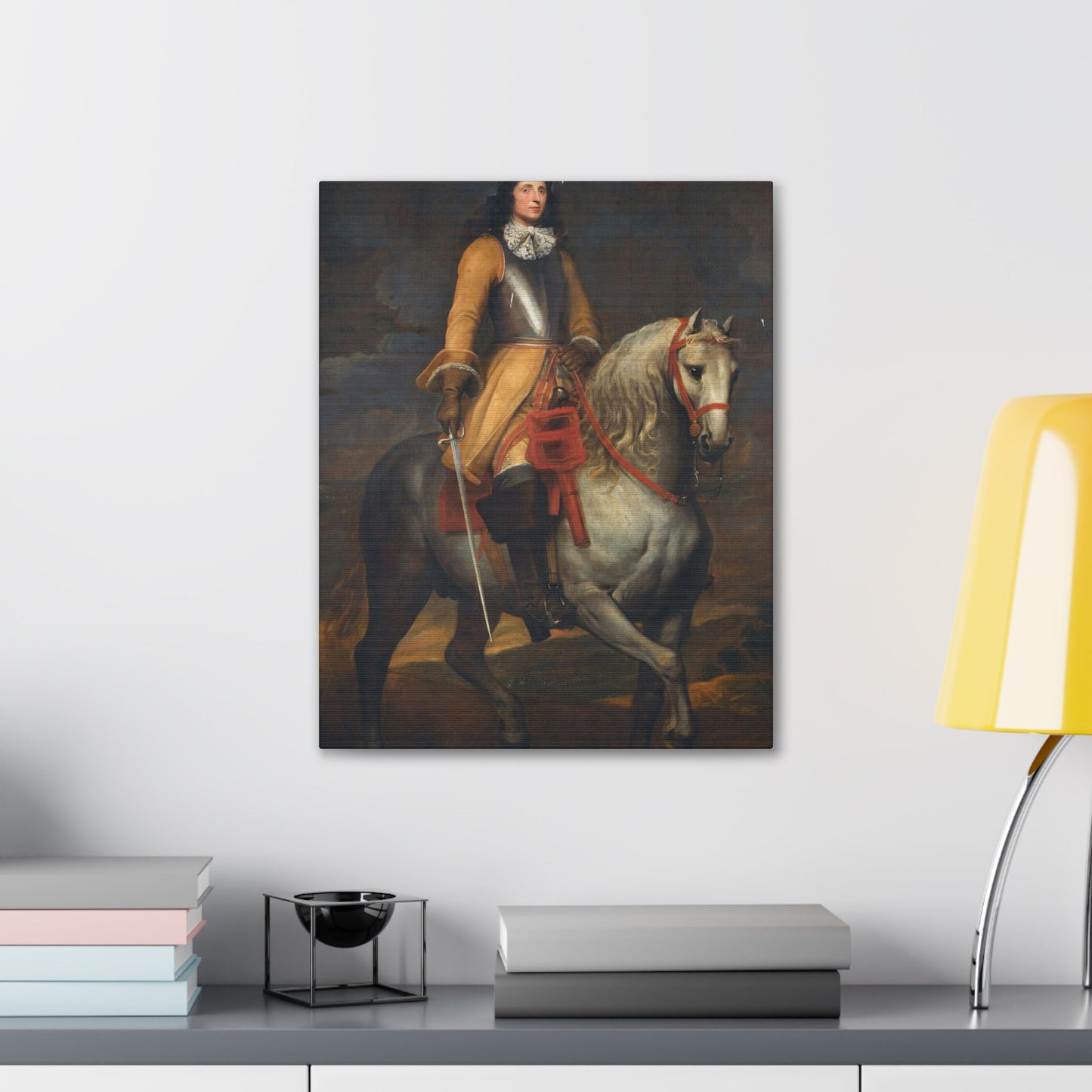 Anthony van Dyck (1599-1641) Equestrian portrait of a general of the Holy Roman Empire - Canvas Wall Art-The Sticker Space