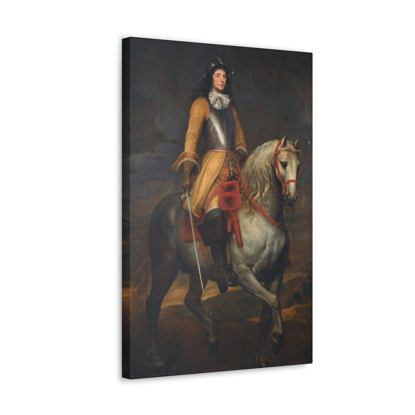 Anthony van Dyck (1599-1641) Equestrian portrait of a general of the Holy Roman Empire - Canvas Wall Art-The Sticker Space