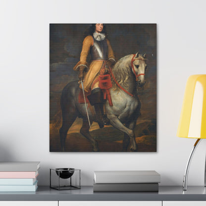 Anthony van Dyck (1599-1641) Equestrian portrait of a general of the Holy Roman Empire - Canvas Wall Art-The Sticker Space