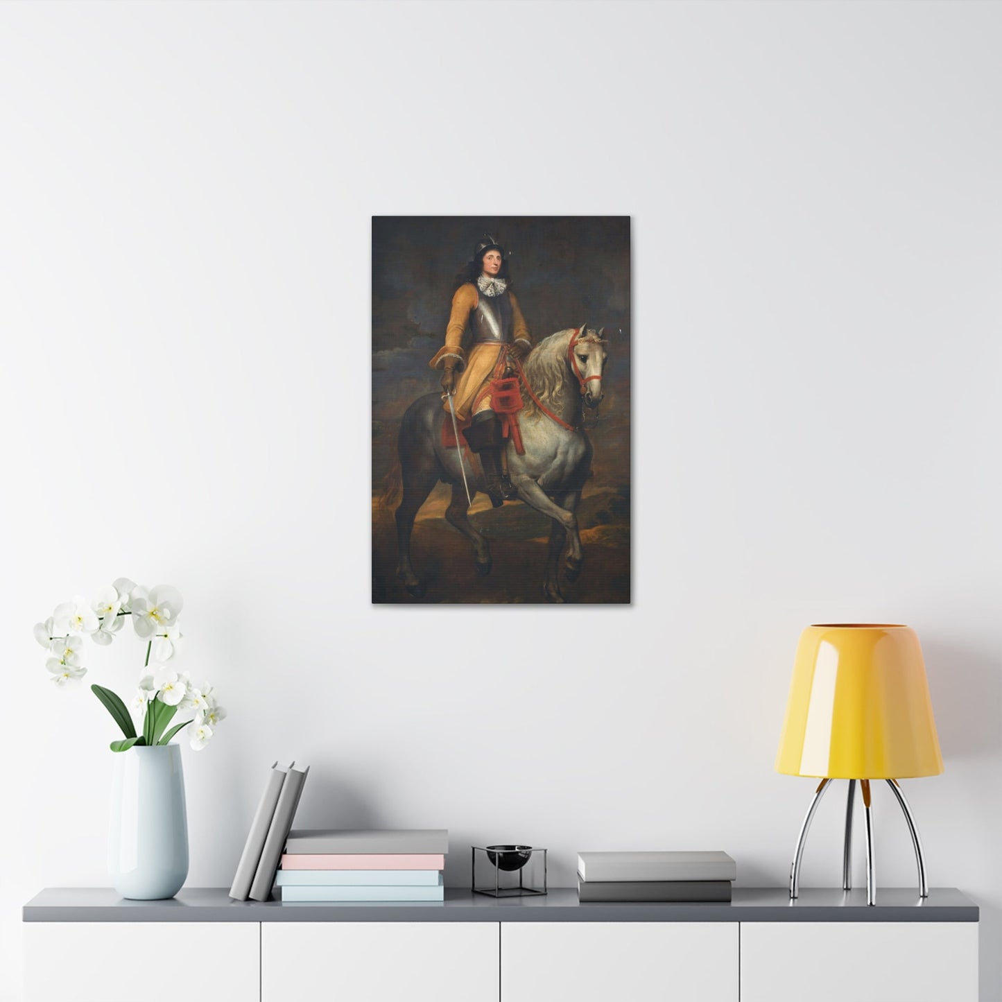 Anthony van Dyck (1599-1641) Equestrian portrait of a general of the Holy Roman Empire - Canvas Wall Art-The Sticker Space